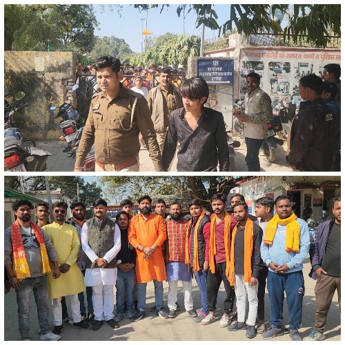 हरदोई में वेलेंटाइन डे पर विहिप और बजरंग दल कार्यकर्ताओं ने मुस्लिम युवक को हिंदू युवती के साथ पार्क में पकड़ा,लव जेहाद बताकर किया हंगामा,प्रेमी जोड़े को पुलिस को सौंपा