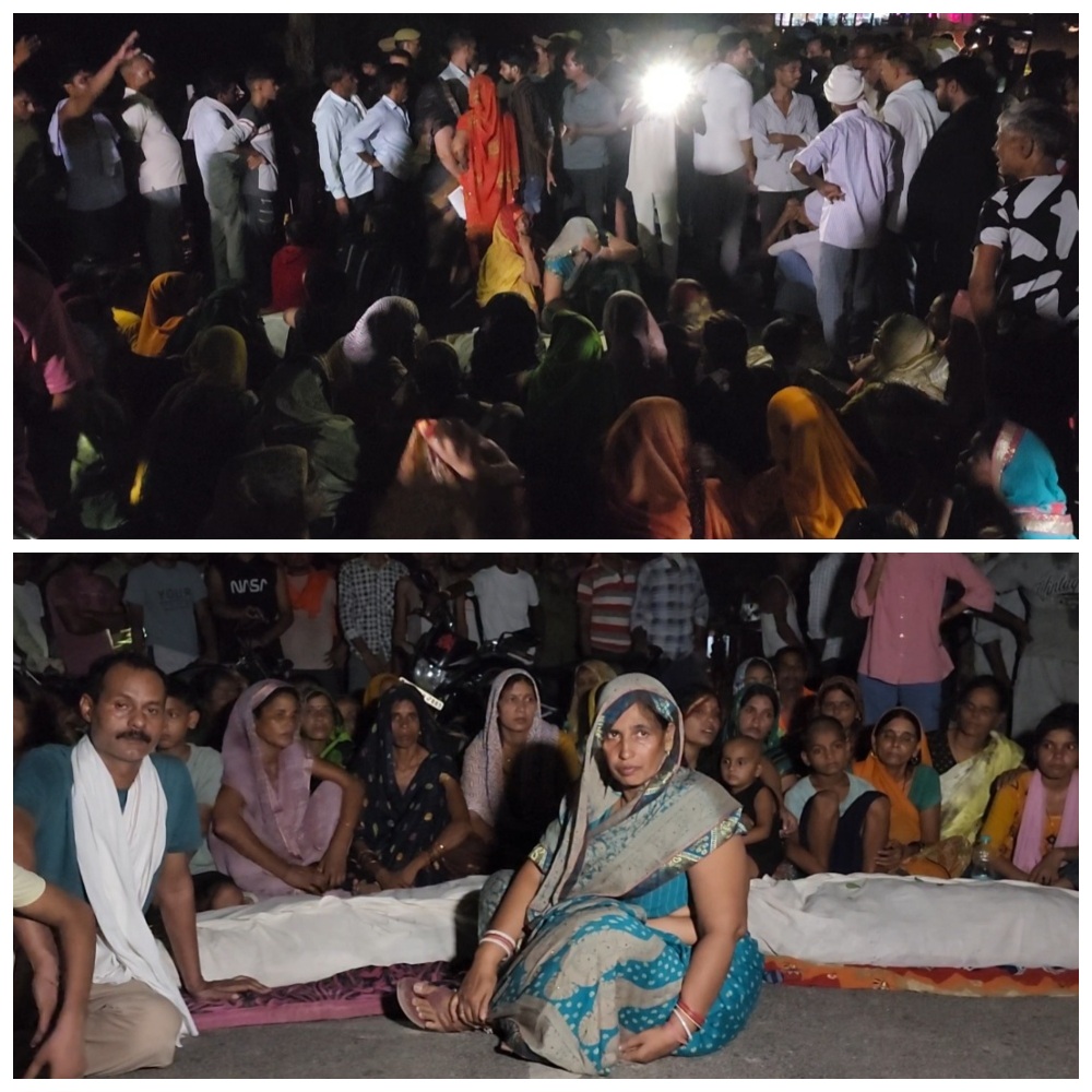 खनन माफियाओं की मनमानी का शिकार हुए दो युवक, डंपर की चपेट में आकर दो लोगों की मौत, गुस्साए परिजनों ने पोस्टमार्टम के बाद सड़क पर शव रखकर लगाया जाम