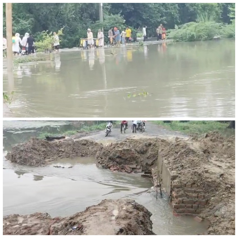 हरदोई के पिहानी में भैंसठा नदी उफान पर, कई गांवों का संपर्क टूटा, मंदिरों तक पहुंचा पानी, ग्रामीणों का जनजीवन अस्त-व्यस्त