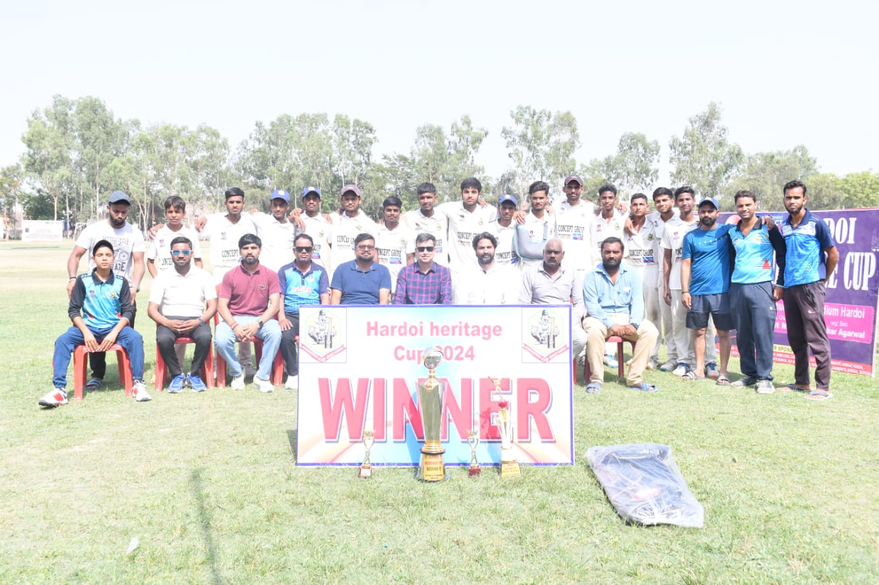 ओसिस क्रिकेट एकेडमी ने जयपुरिया इलेवन को 4 विकेट से हराकर जीता हरदोई हेरिटेज कप,