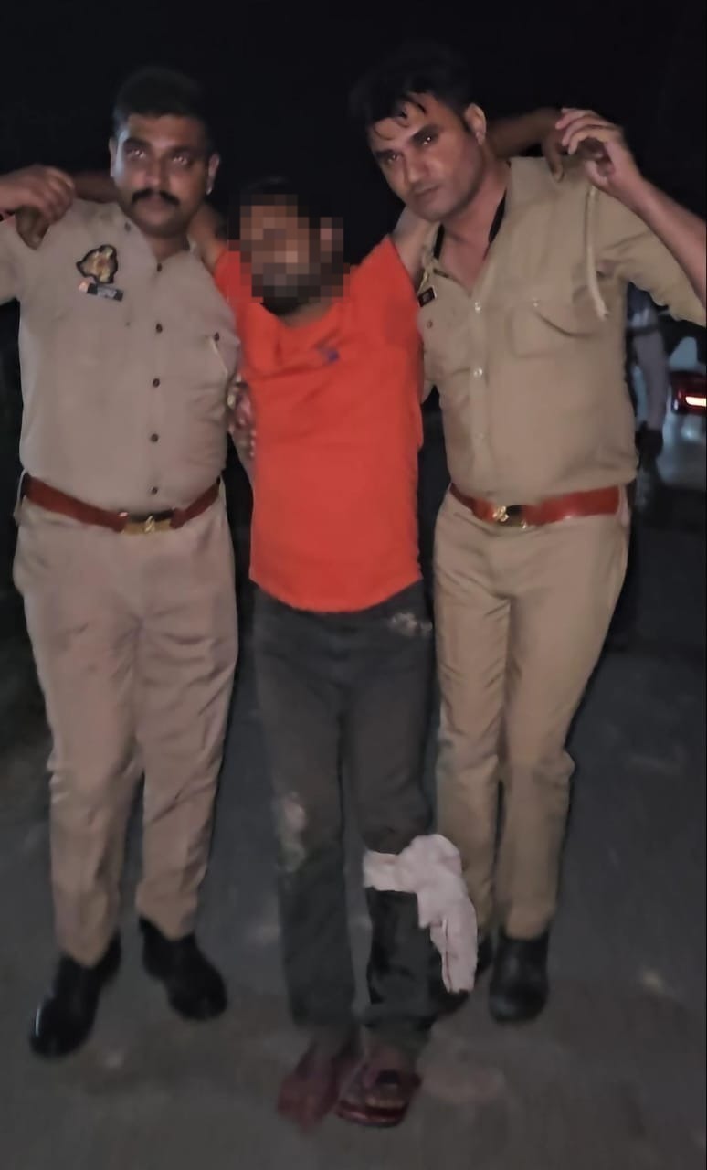 शाहाबाद-पाली पुलिस की बड़ी सफलता, 25 हजार के इनामी गैंगलीडर विकास गिरफ्तार, मुठभेड़ में घायल